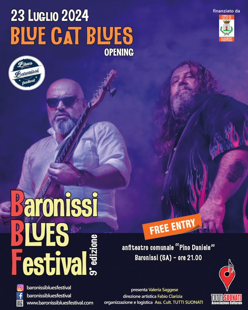 I Blue Cat Blues apriranno il Baronissi Blues Festival 2024